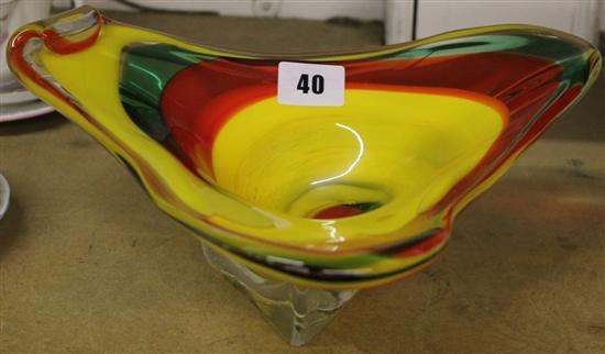 Swedish art glass dish